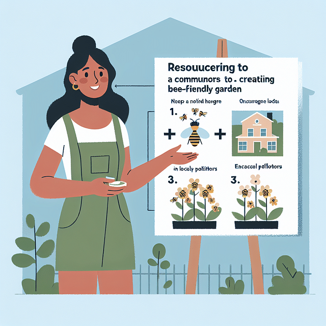 person educating community about bee-friendly gardens