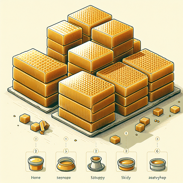 finished beeswax blocks ready for use