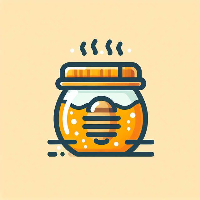 honey jar in a warm water bath