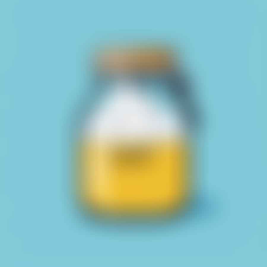 Mason jar filled with sugar syrup