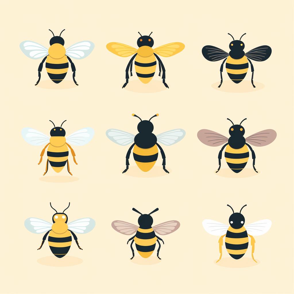 Different species of bees